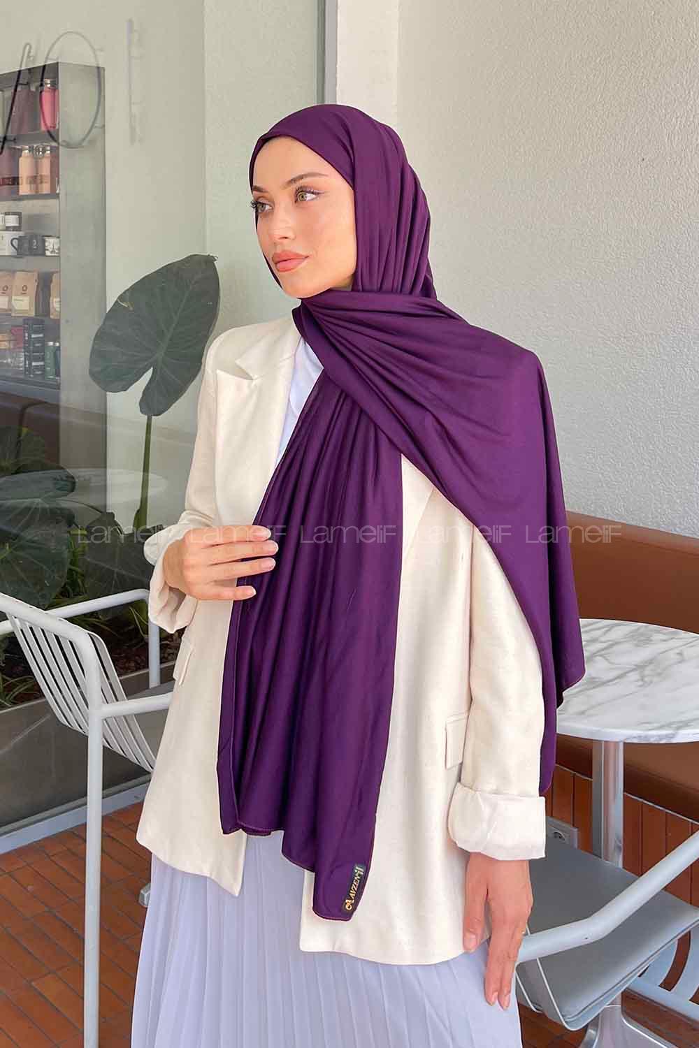 Lamelif Mor Penye Şal