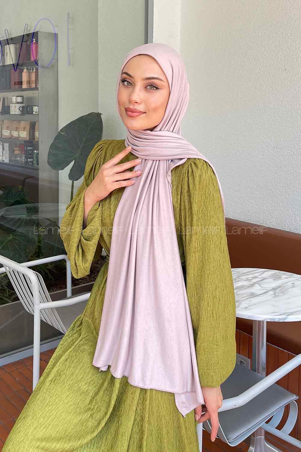 Lamelif Penye Şal Açık Vizon