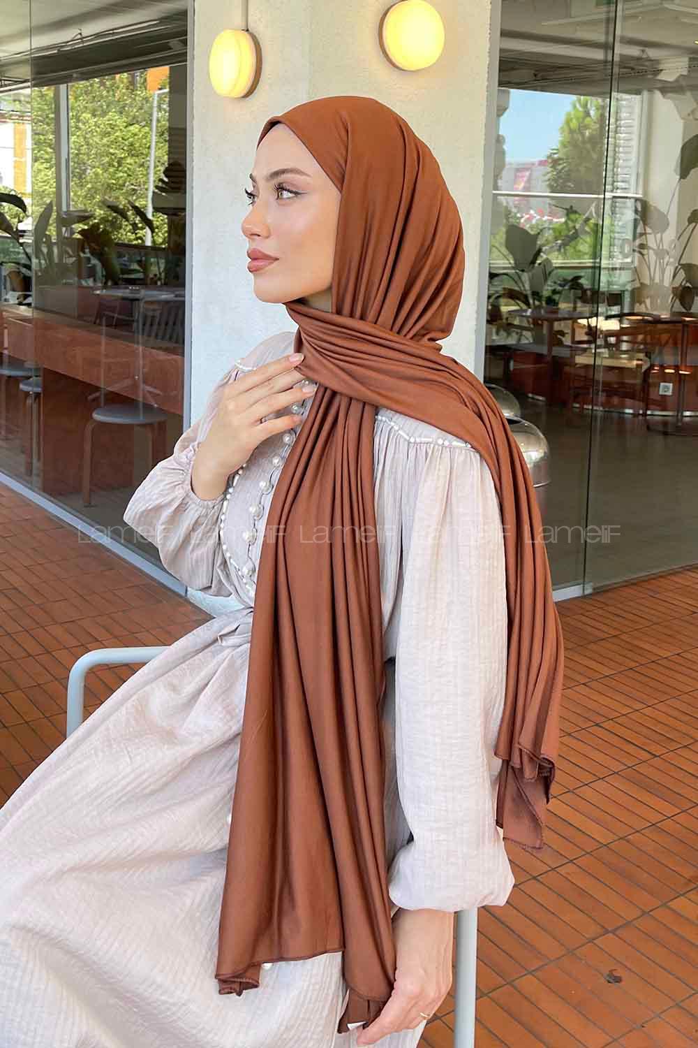 Lamelif Penye Şal Badem