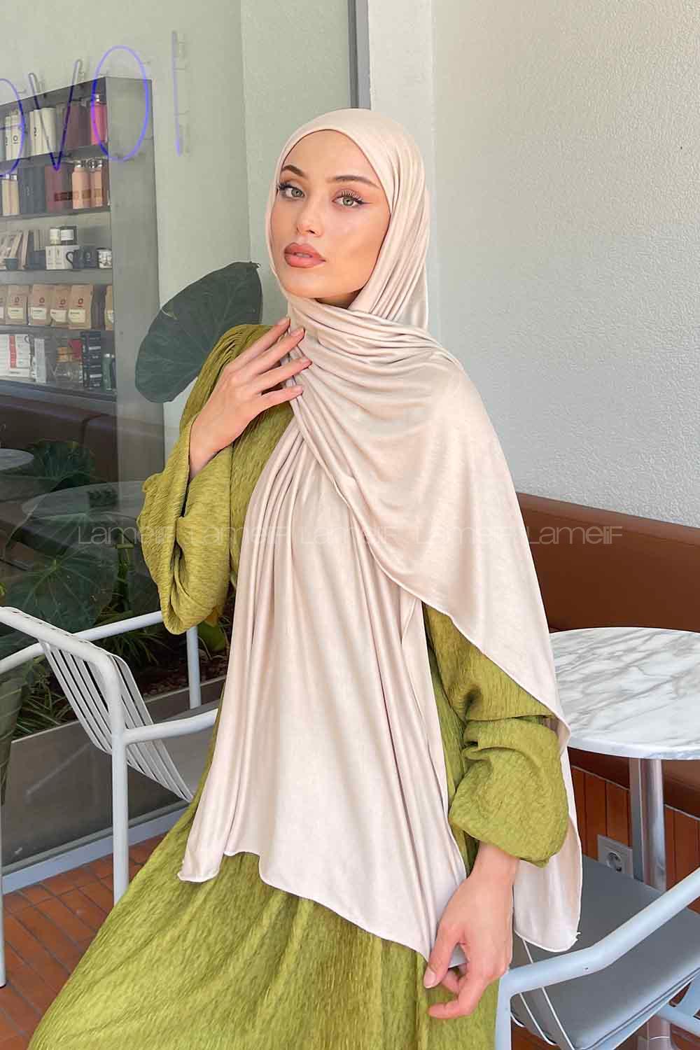 Lamelif Penye Şal Ekru