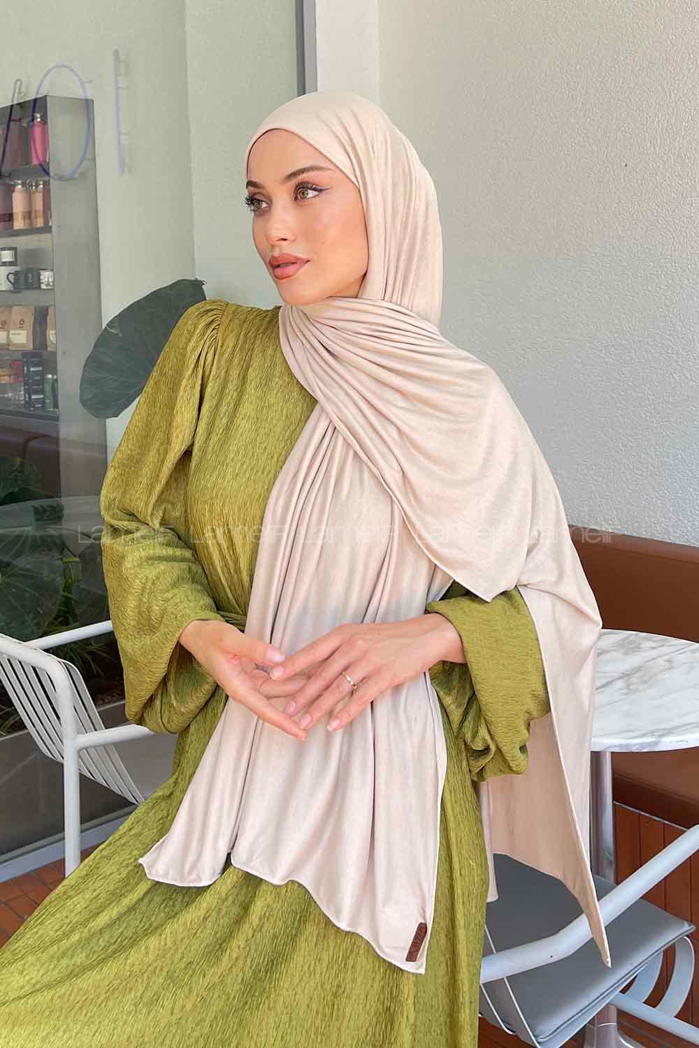 Lamelif Penye Şal Ekru