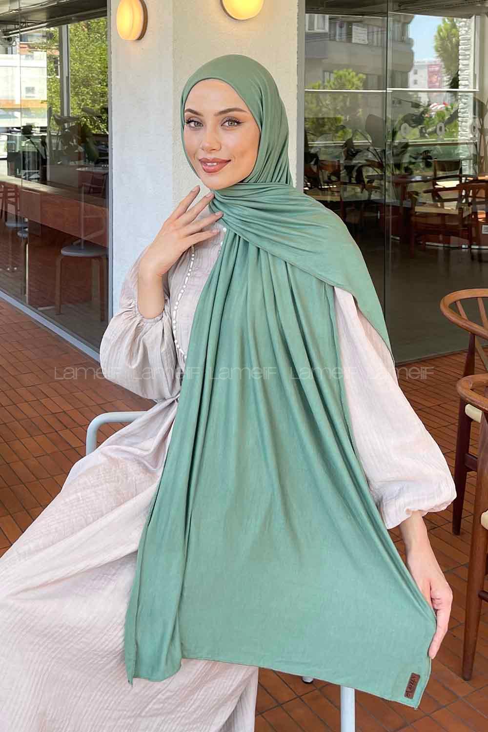 Lamelif Penye Şal Elma Yeşili