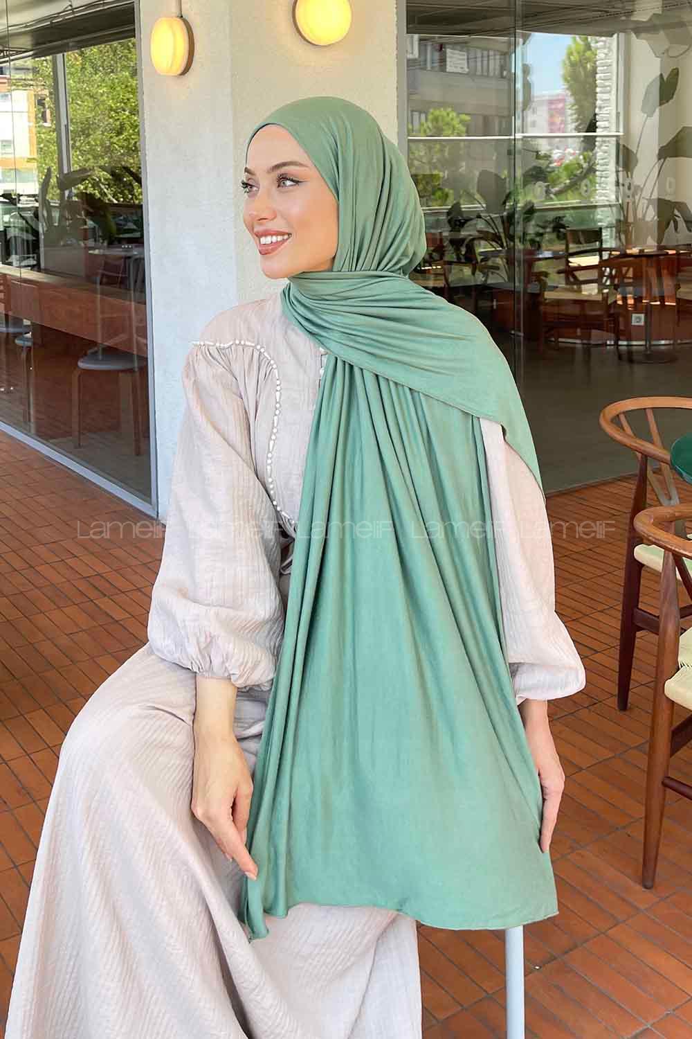 Lamelif Penye Şal Elma Yeşili