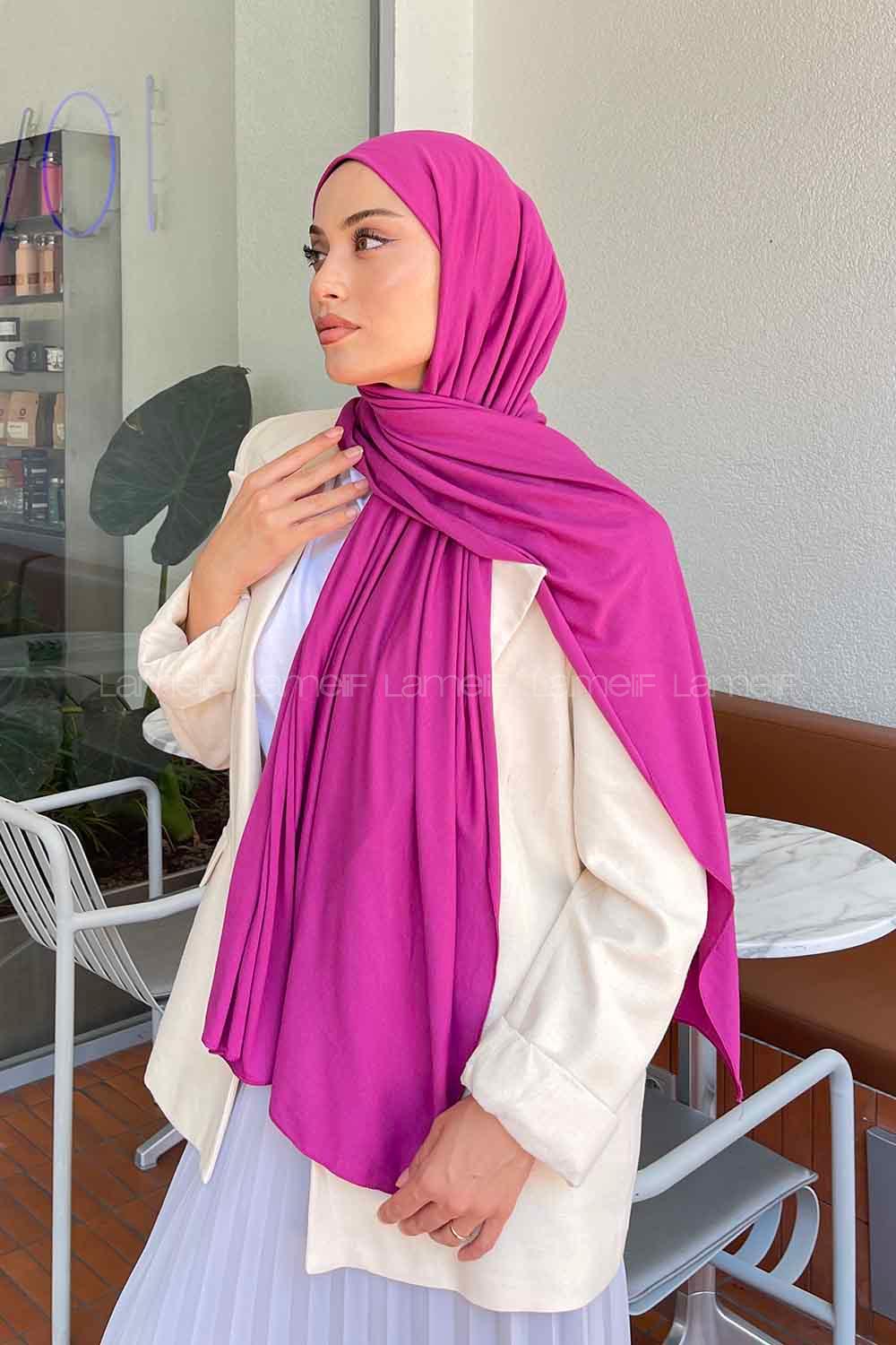 Lamelif Penye Şal Erguvan