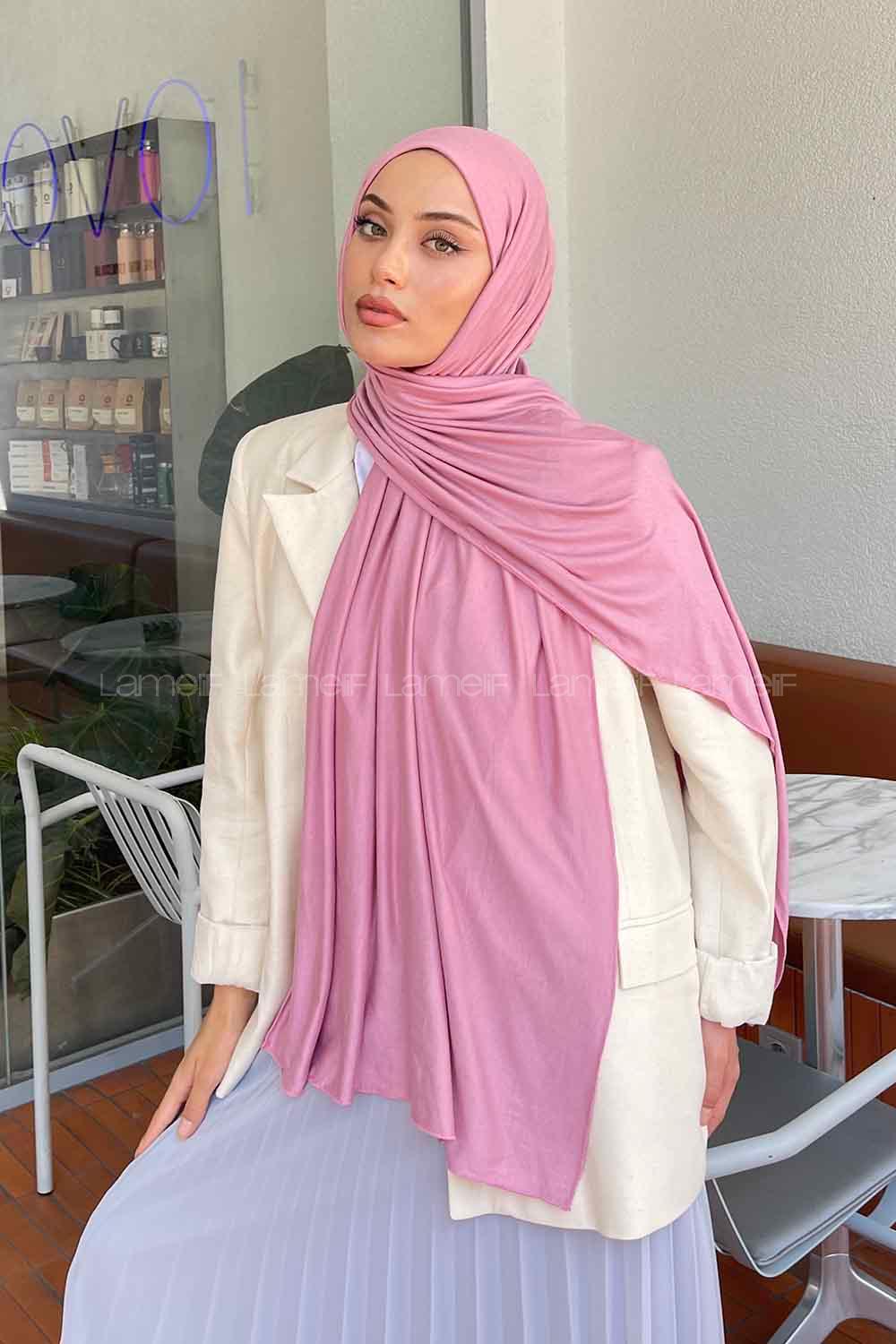 Lamelif Penye Şal Koyu Pudra