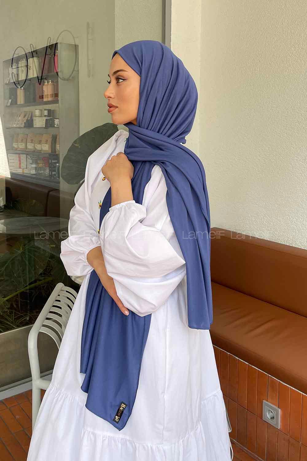 Lamelif Penye Şal Okyanus Mavi