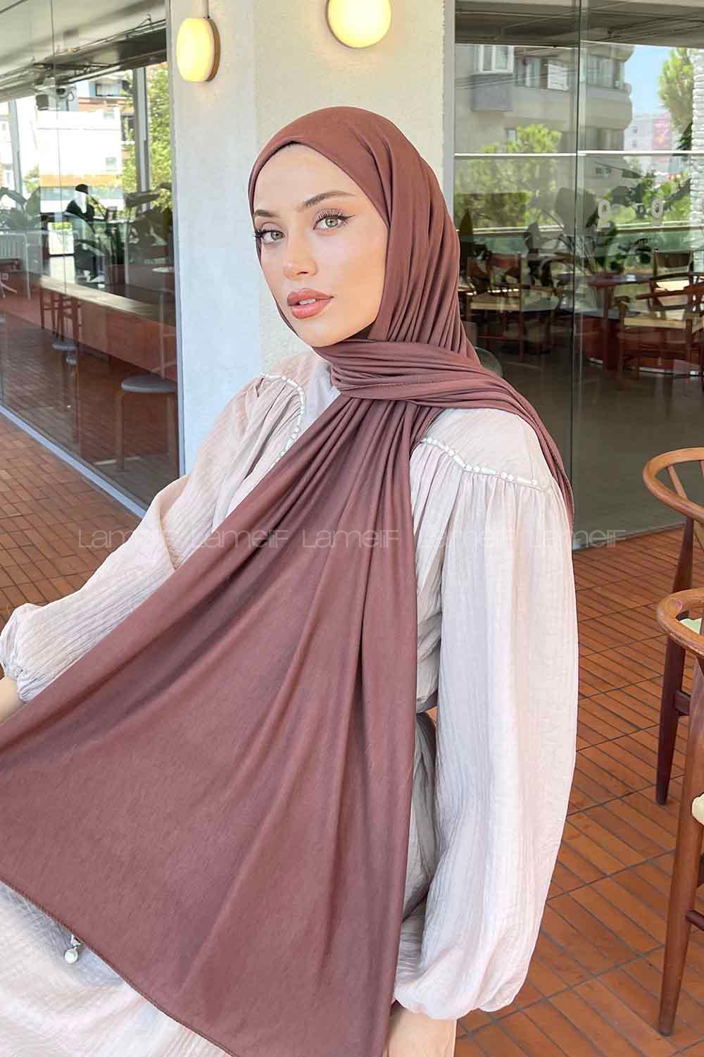 Lamelif Penye Şal Sıcak Çikolata