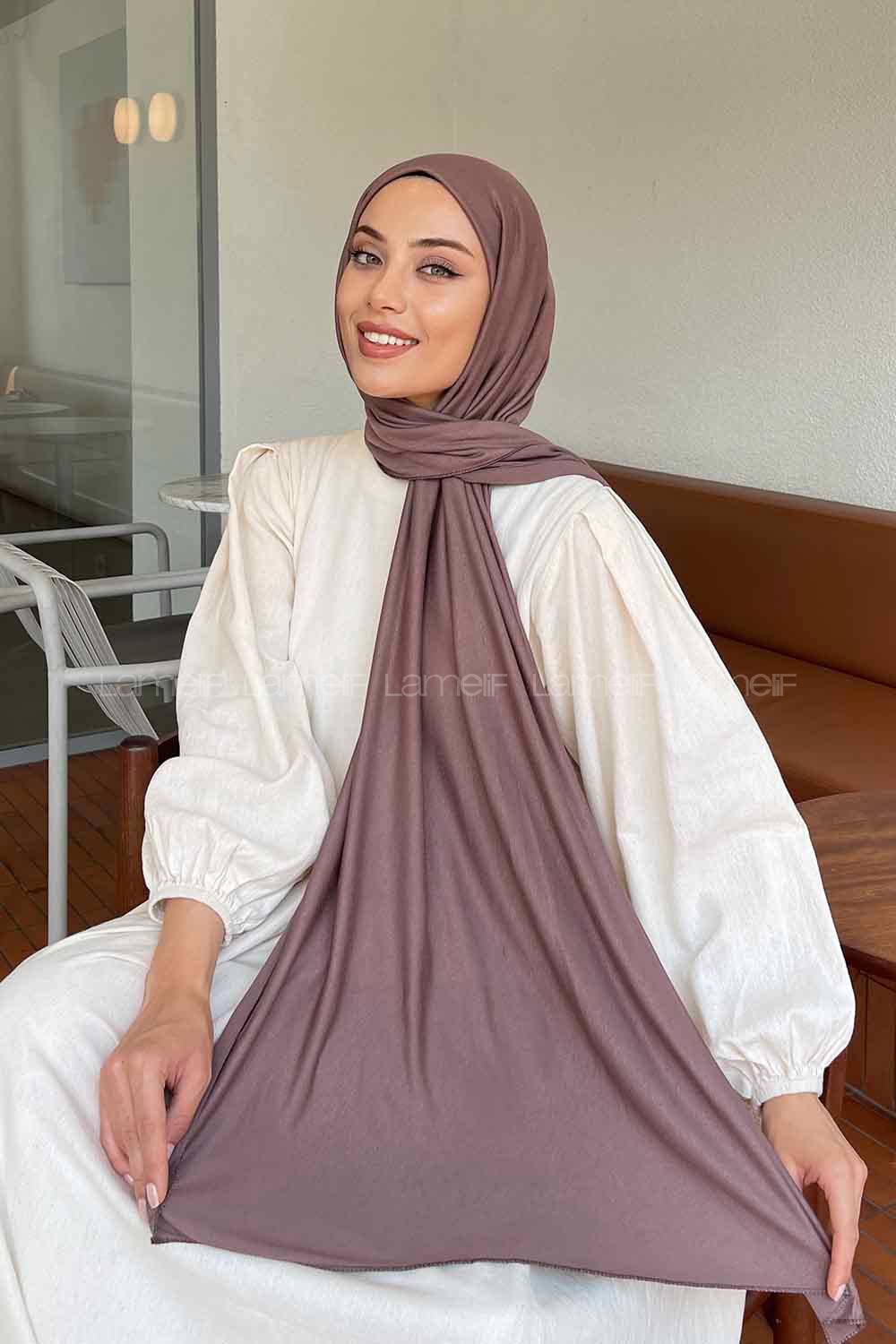 Lamelif Penye Şal Tozlu Kahve