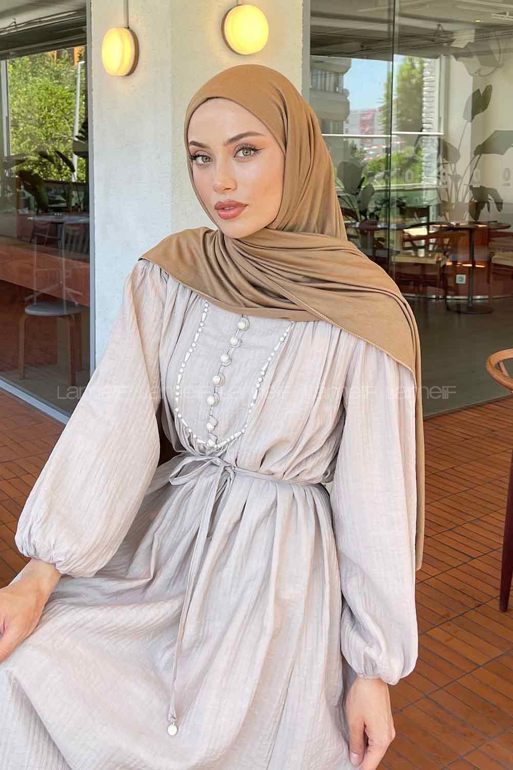 Lamelif Penye Şal Karamel