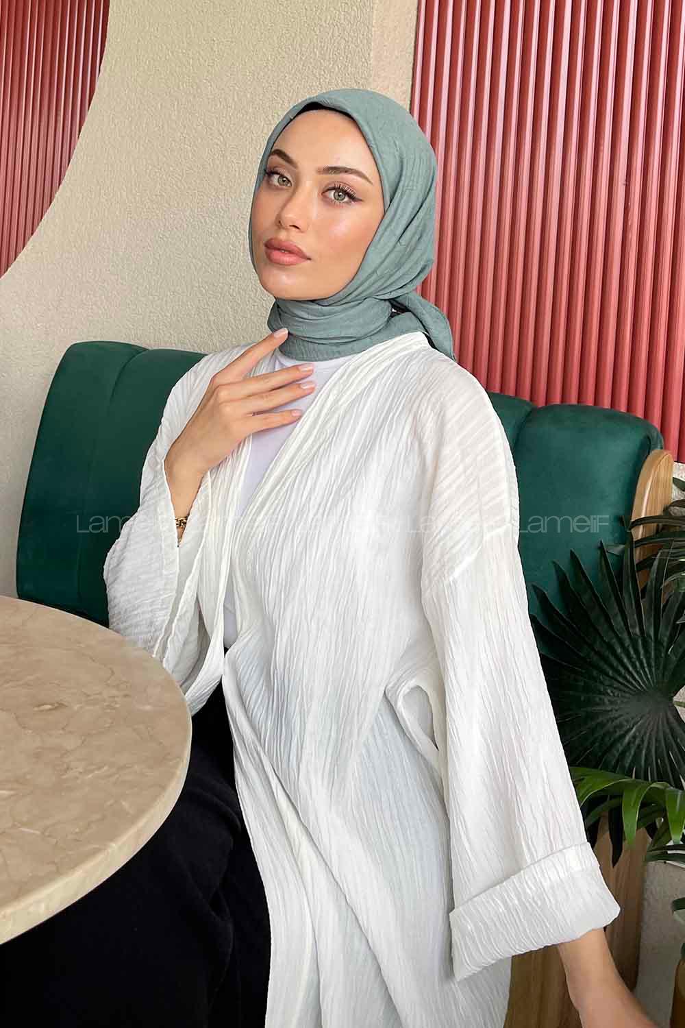 Lamelif Bambu Eşarp Çağla Yeşili