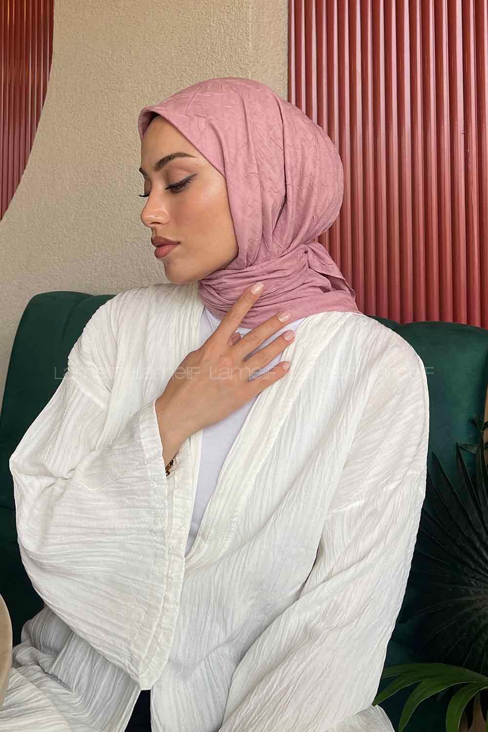 Lamelif Bambu Eşarp Pudra