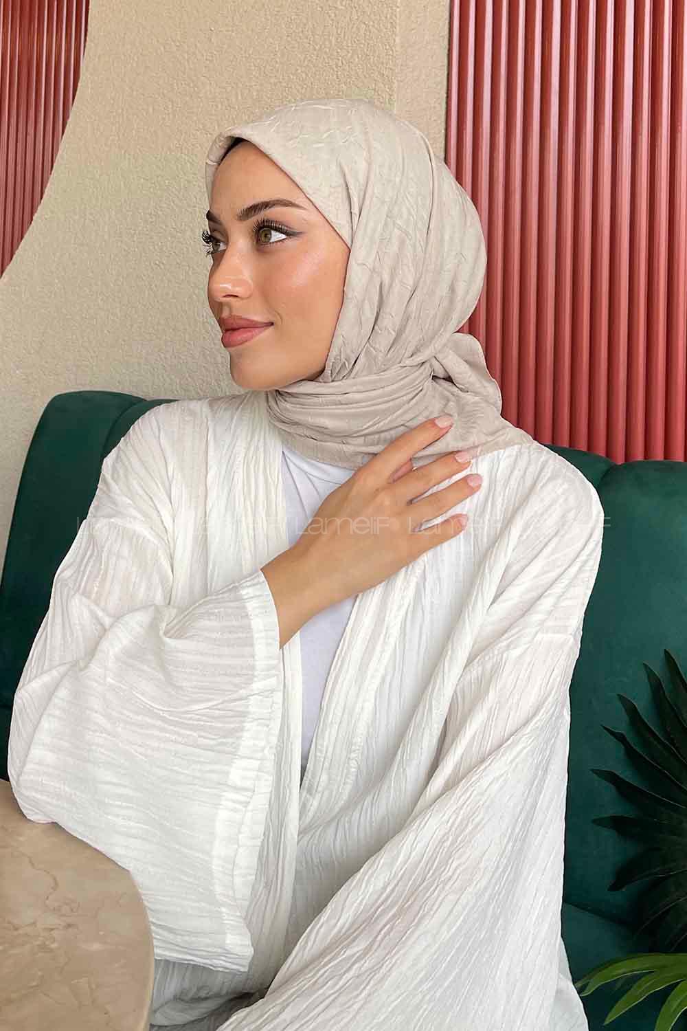 Lamelif Bambu Eşarp Taş