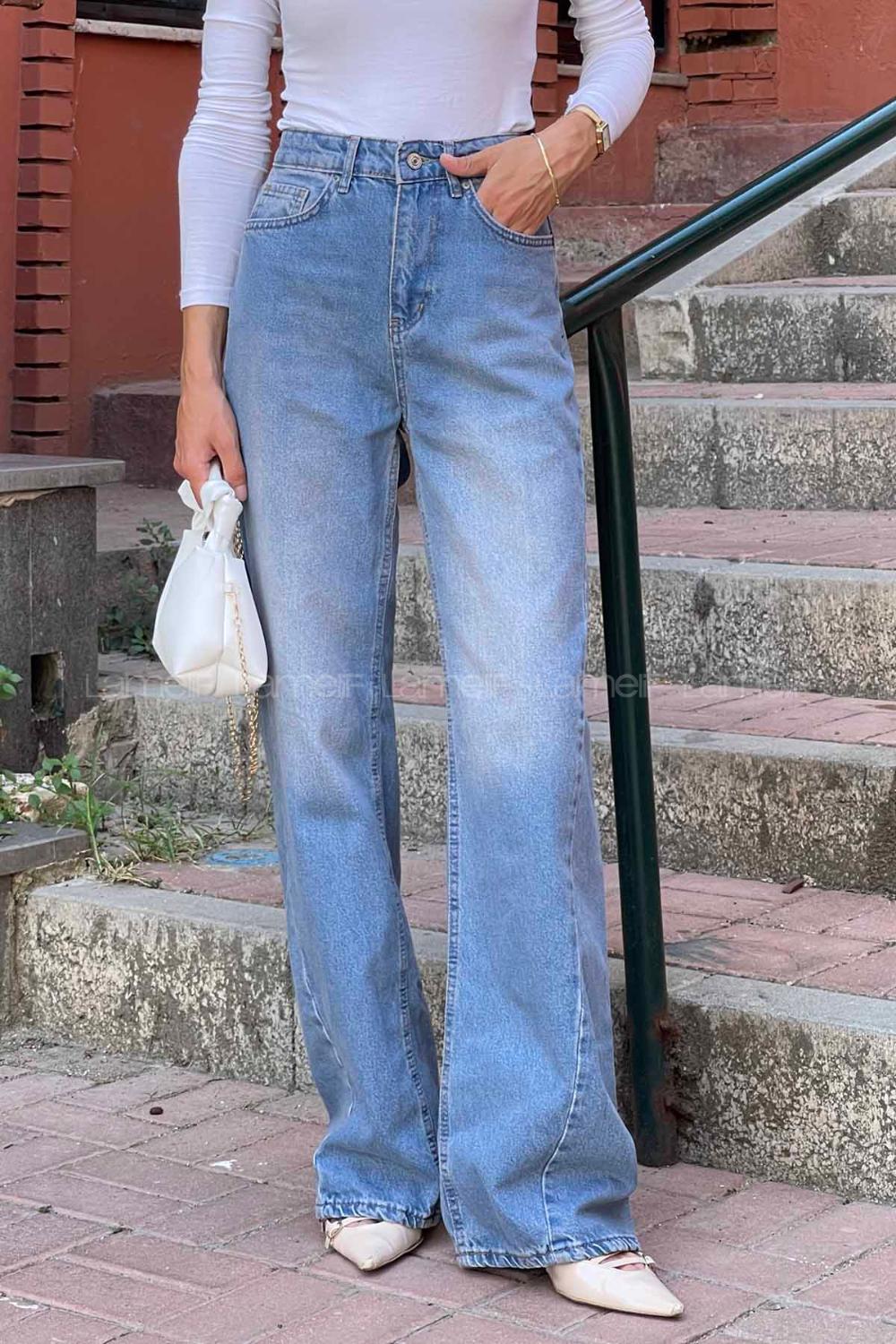 Lamelif Yan Parçalı Baggy Jean Tint