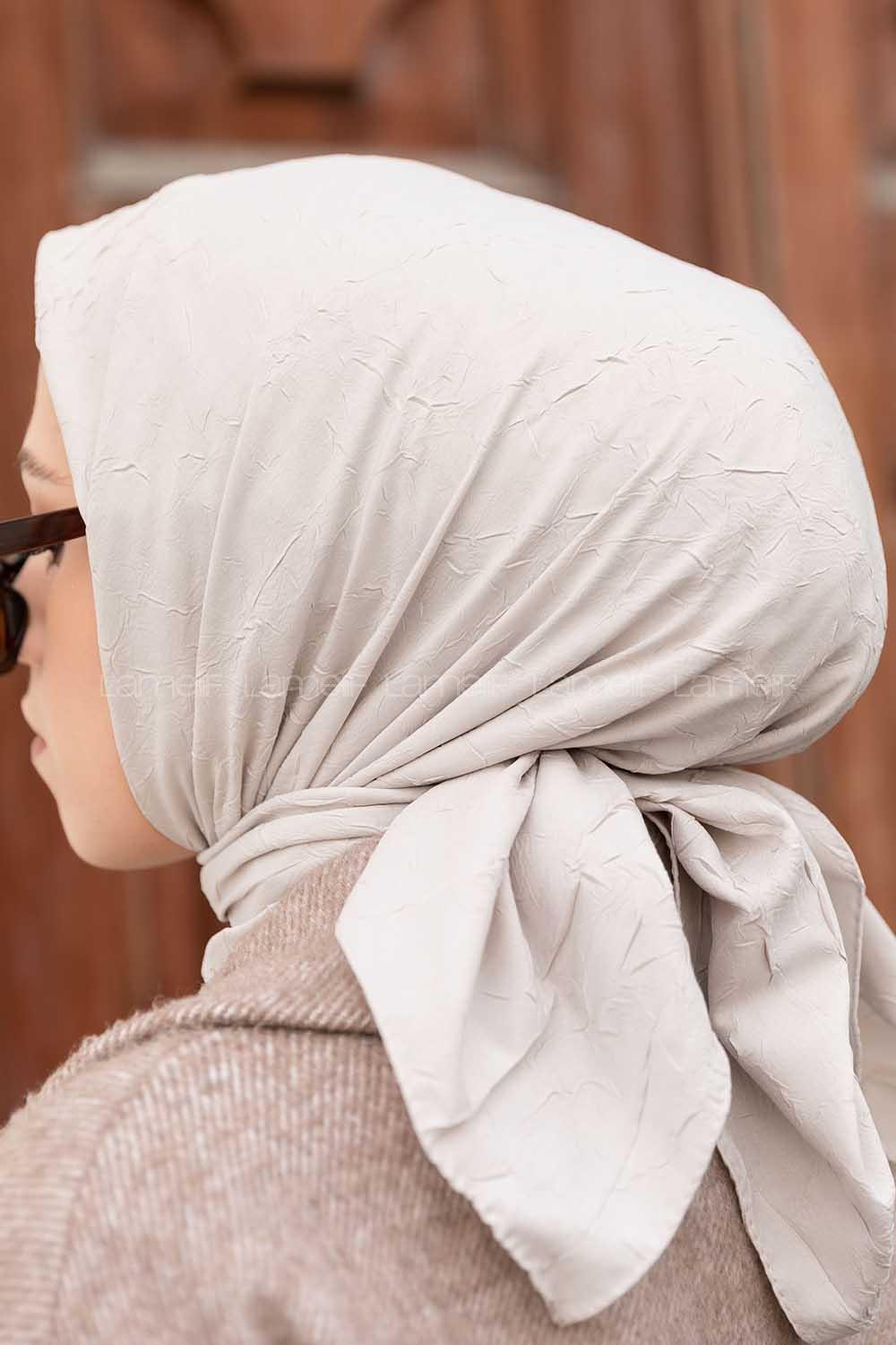Lamelif Bambu Eşarp Açık Taş