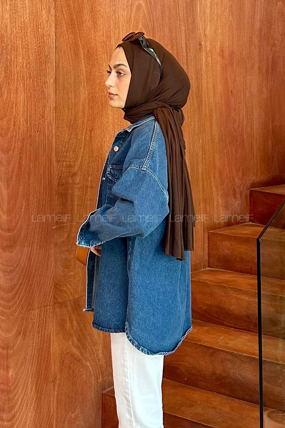 Lamelif Çift Cep Kapak Detaylı Ceket Koyu Mavi