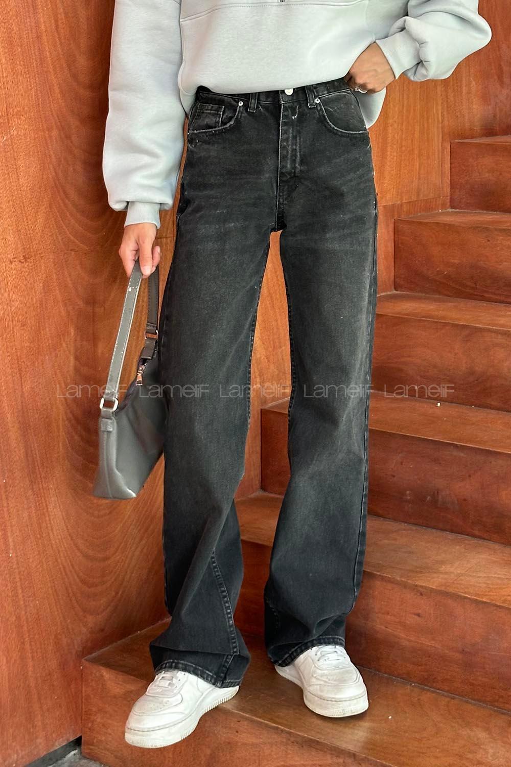 Smoked Cotton High Waist Pants