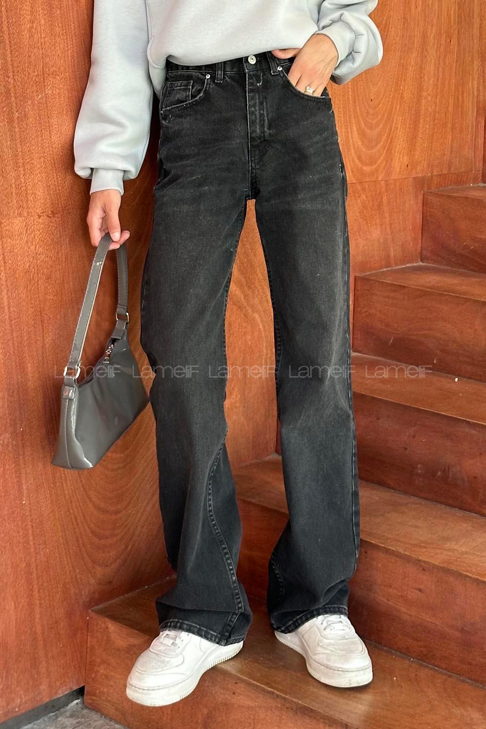 Smoked Cotton High Waist Pants