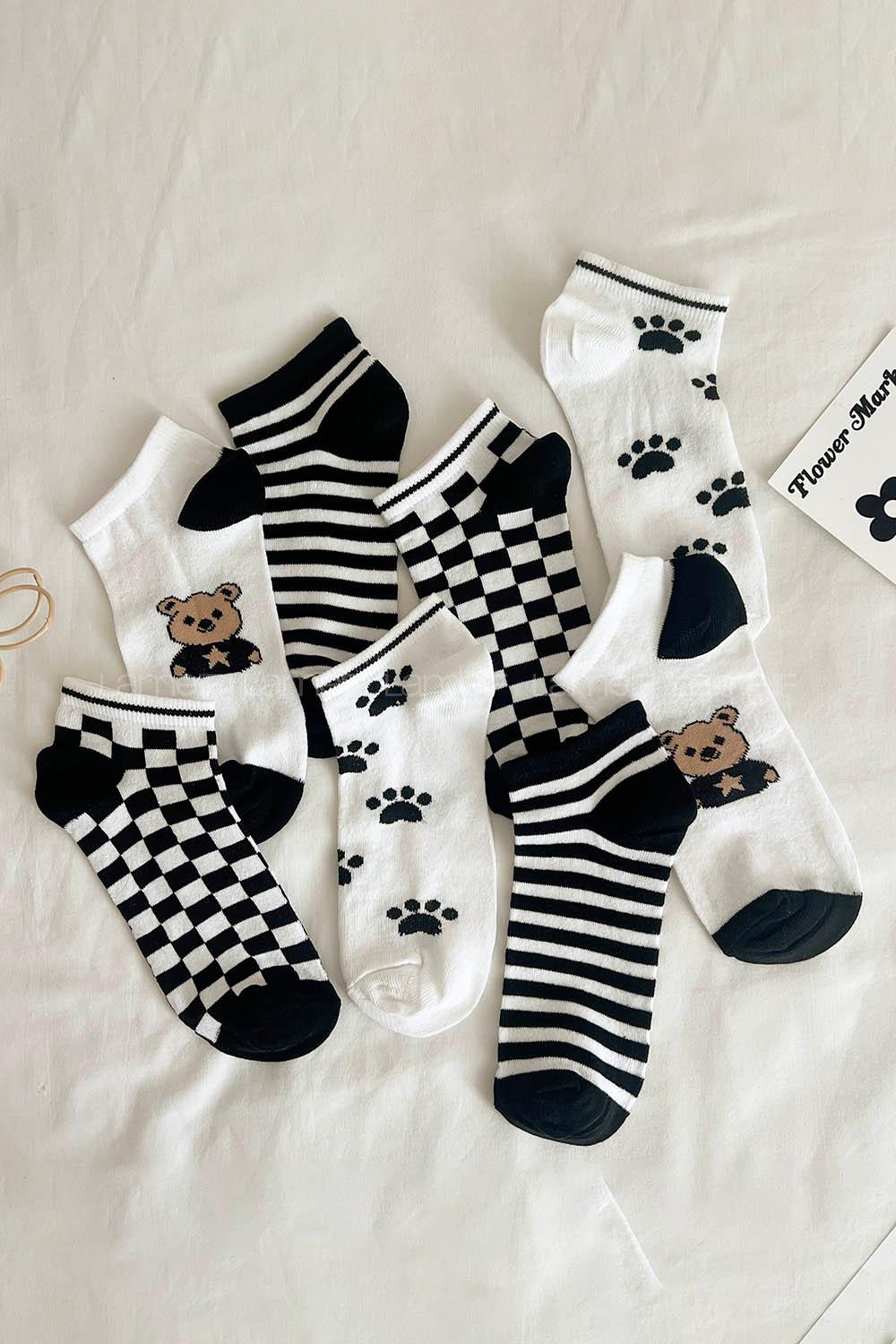 Lamelif 4lü Neşeli Patik Çorap