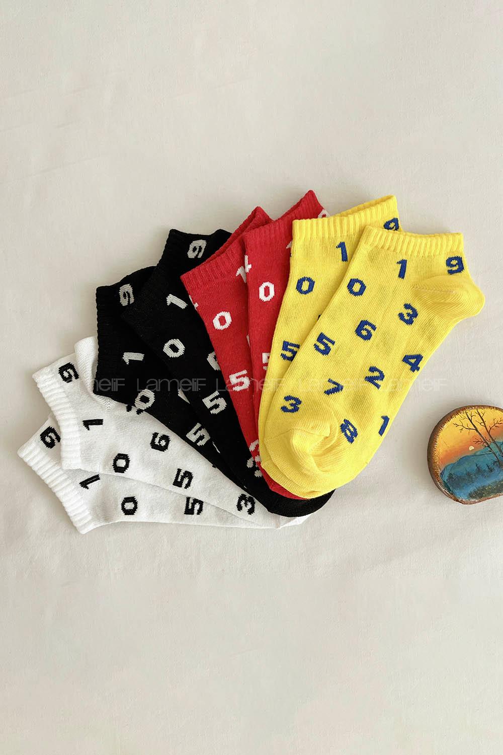 Lamelif 4lü Sayısal Patik Çorap