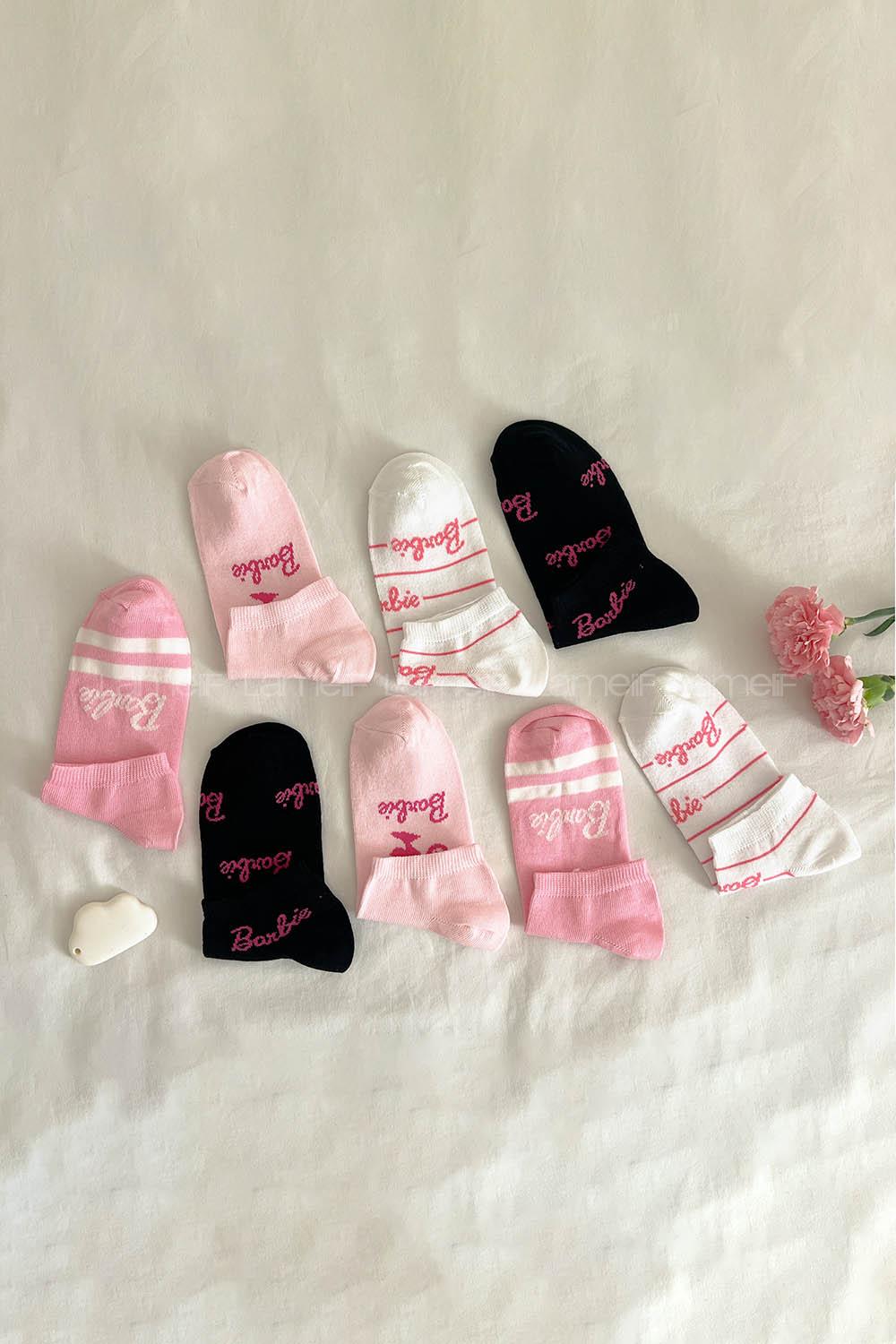 Lamelif 4lü Barbie Patik Çorap