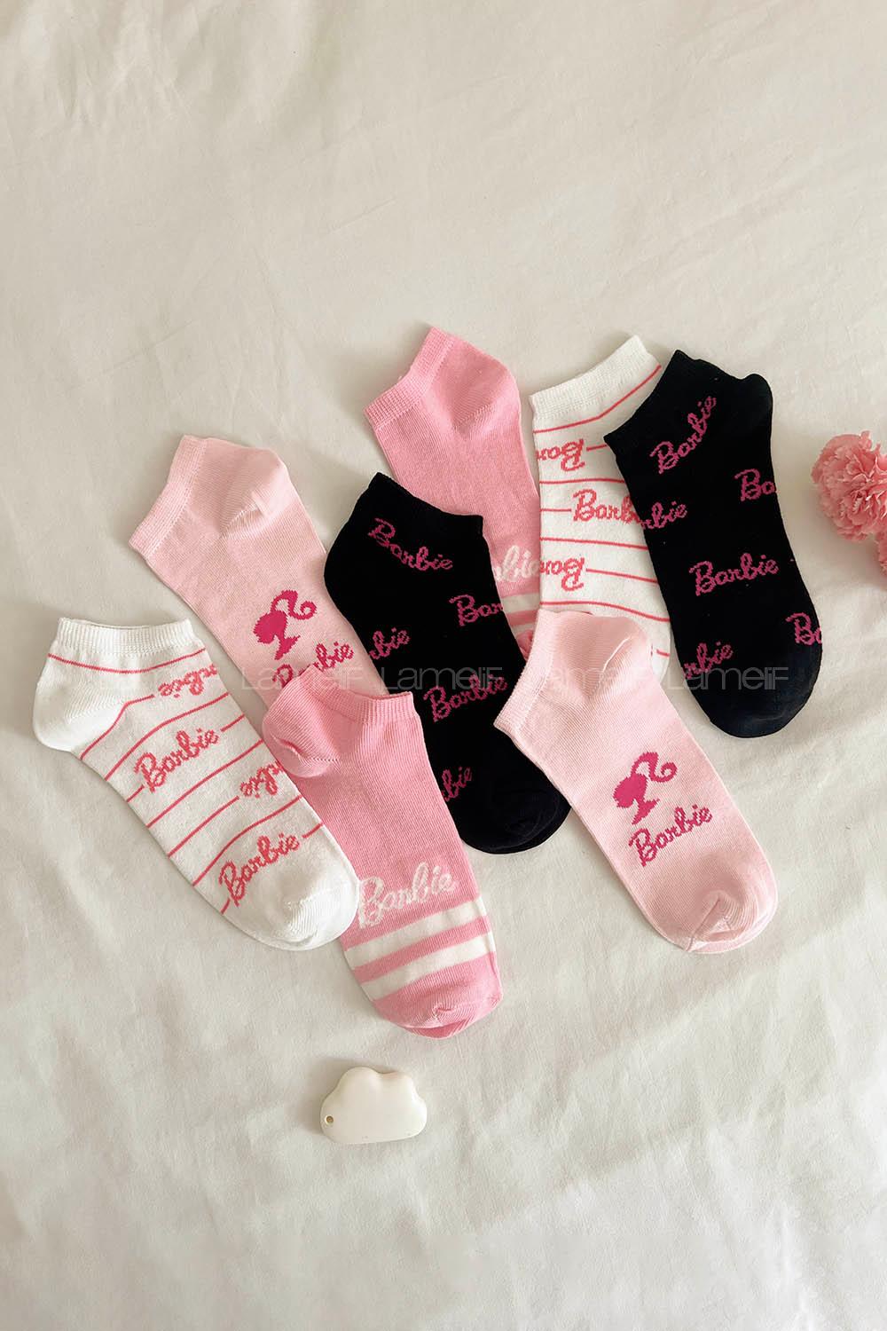 Lamelif 4lü Barbie Patik Çorap