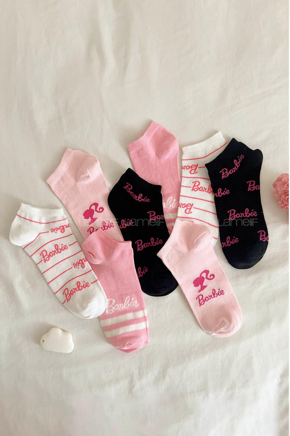 Lamelif 4lü Barbie Patik Çorap