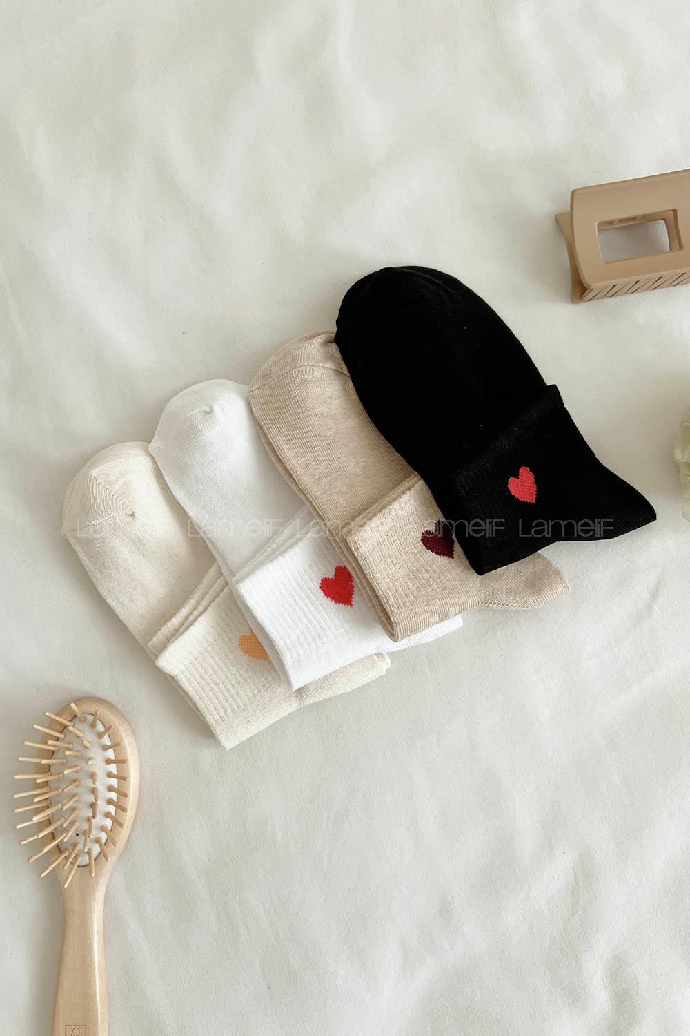 Lamelif 4lü Kalpli Yarım Konç Çorap