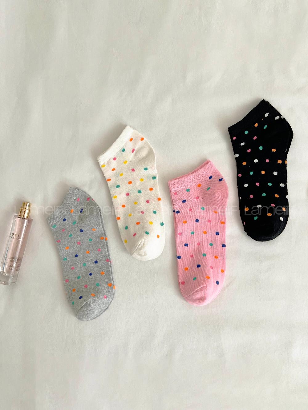Lamelif 4lü puantiyeli Patik Çorap