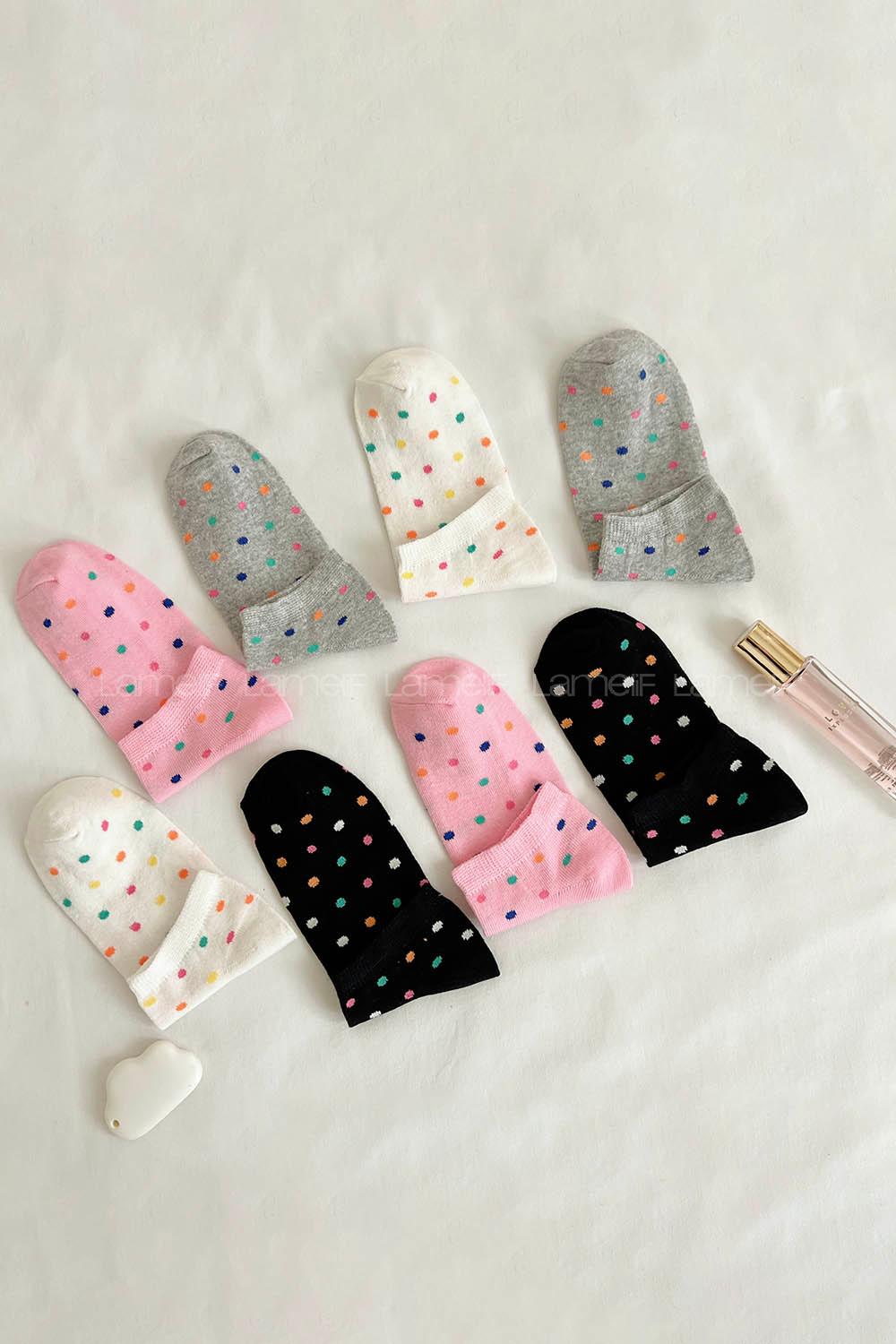 Lamelif 4lü puantiyeli Patik Çorap