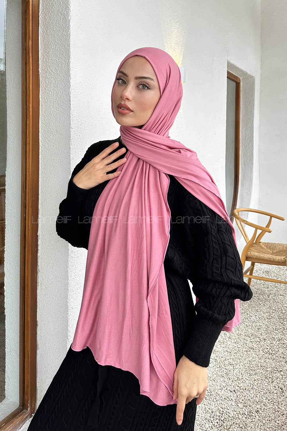 Lamelif Penye Şal Gül Kurusu