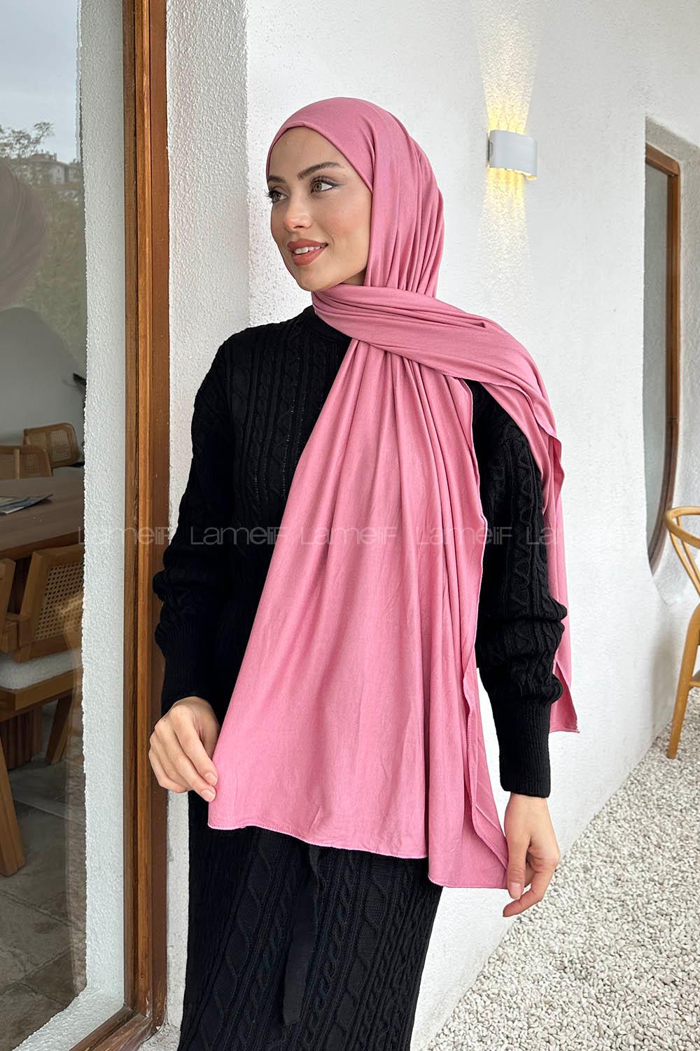 Lamelif Penye Şal Gül Kurusu