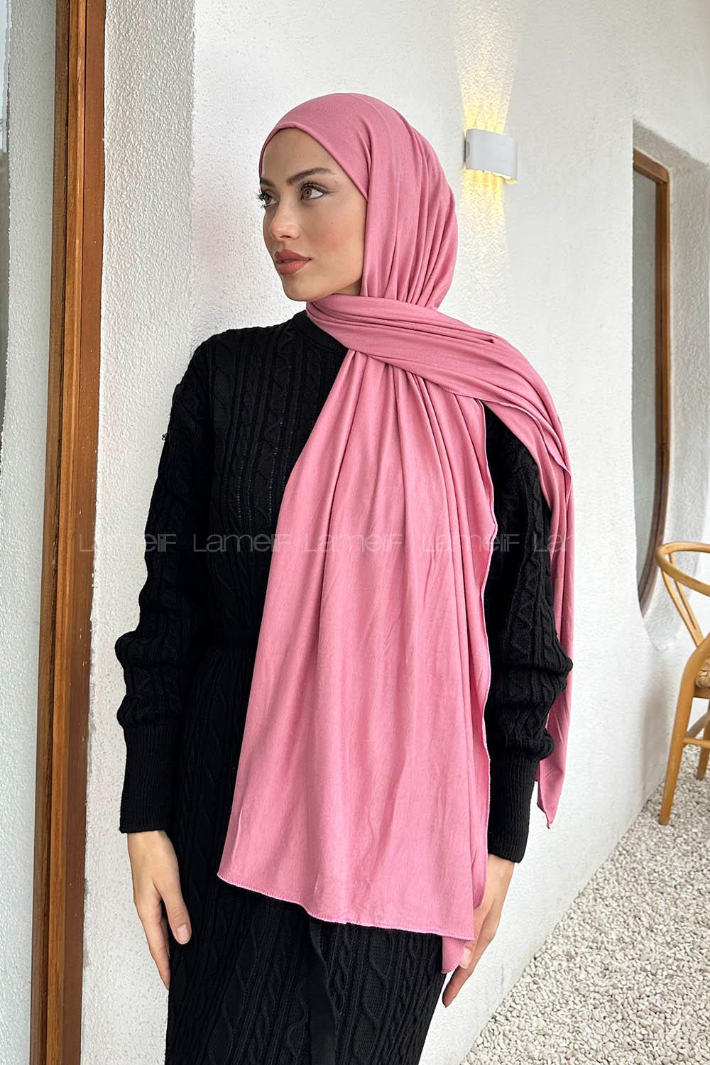 Lamelif Penye Şal Gül Kurusu