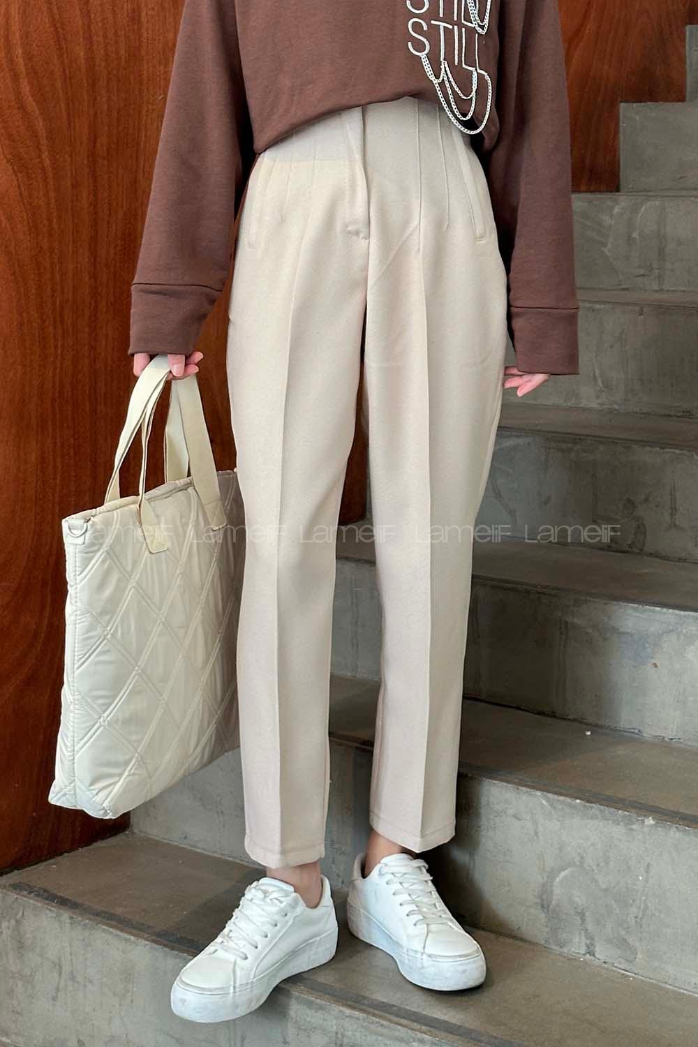 Modalamelif Fleto Cepli Pantolon Bej