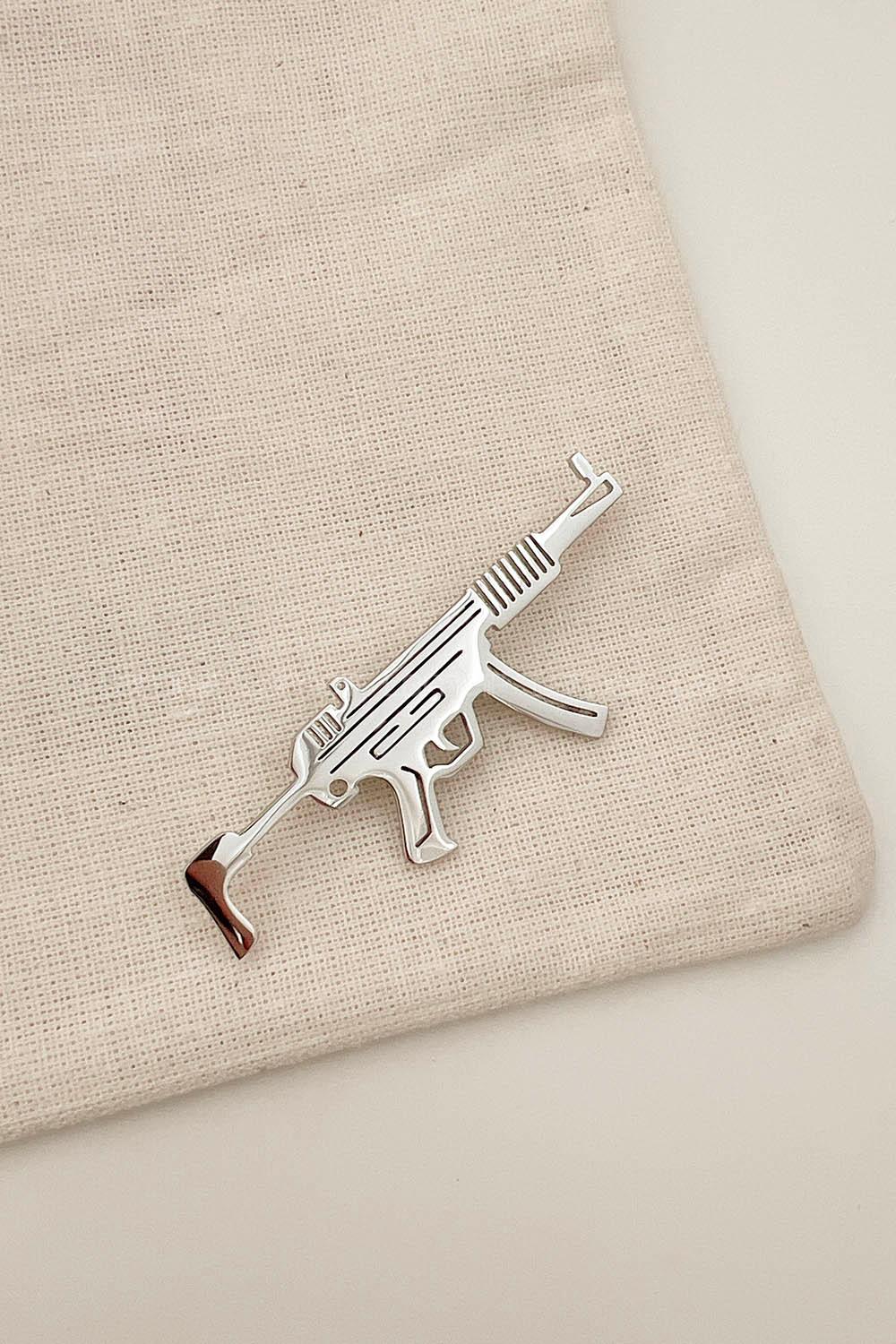 Lamelif Ak-47  Demir Broş