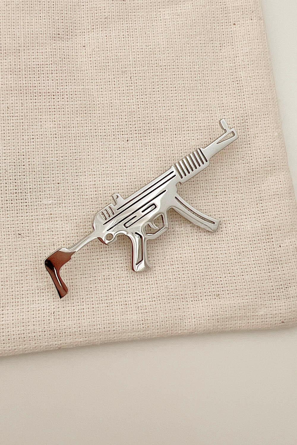 Lamelif Ak-47  Demir Broş