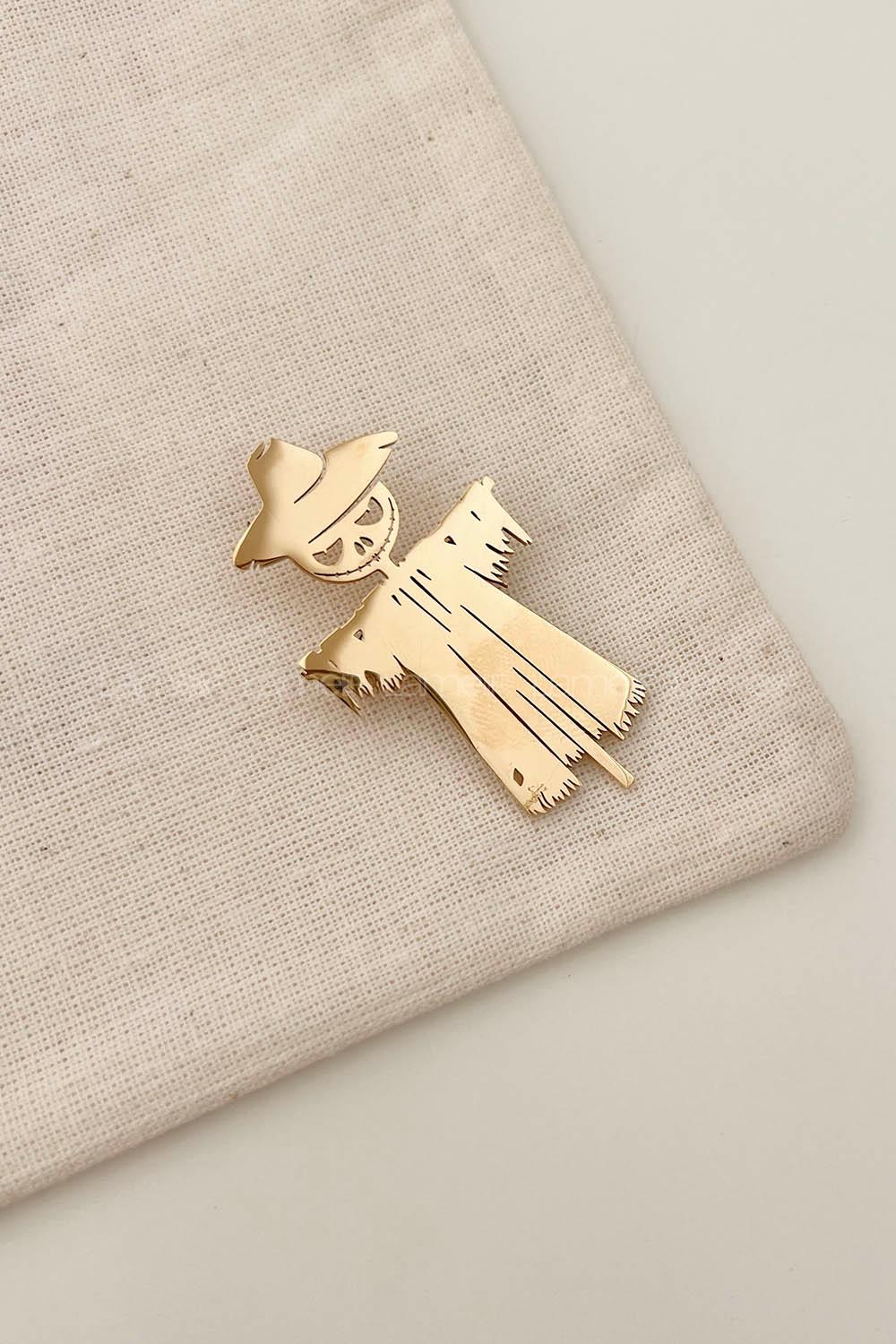 Lamelif Halloveen Korkuluk  Demir Broş