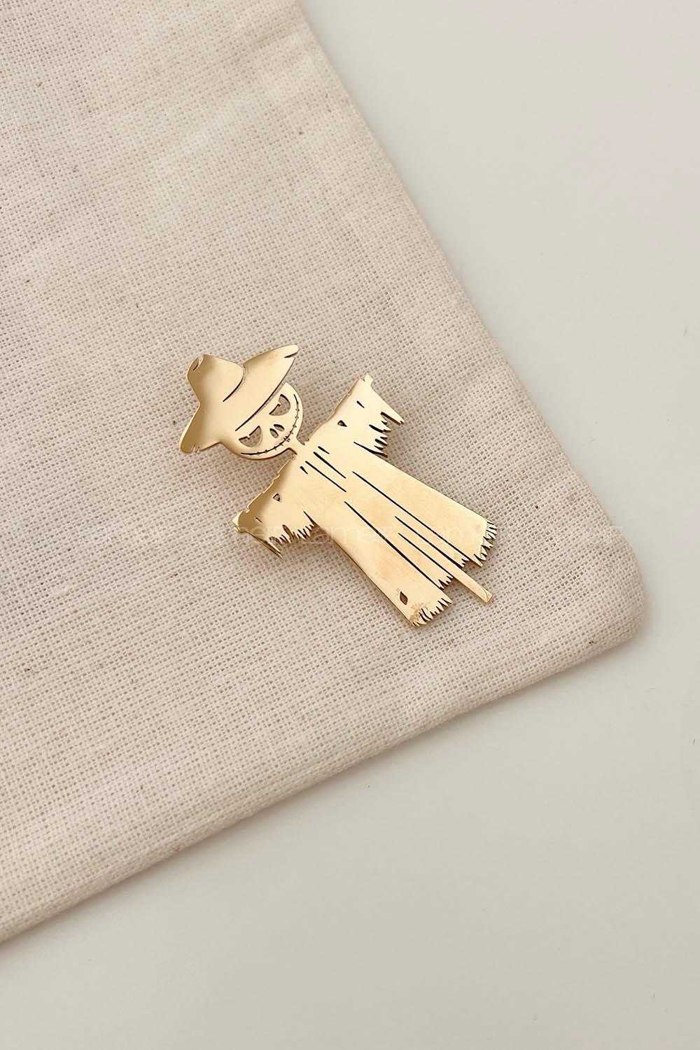 Lamelif Halloveen Korkuluk  Demir Broş