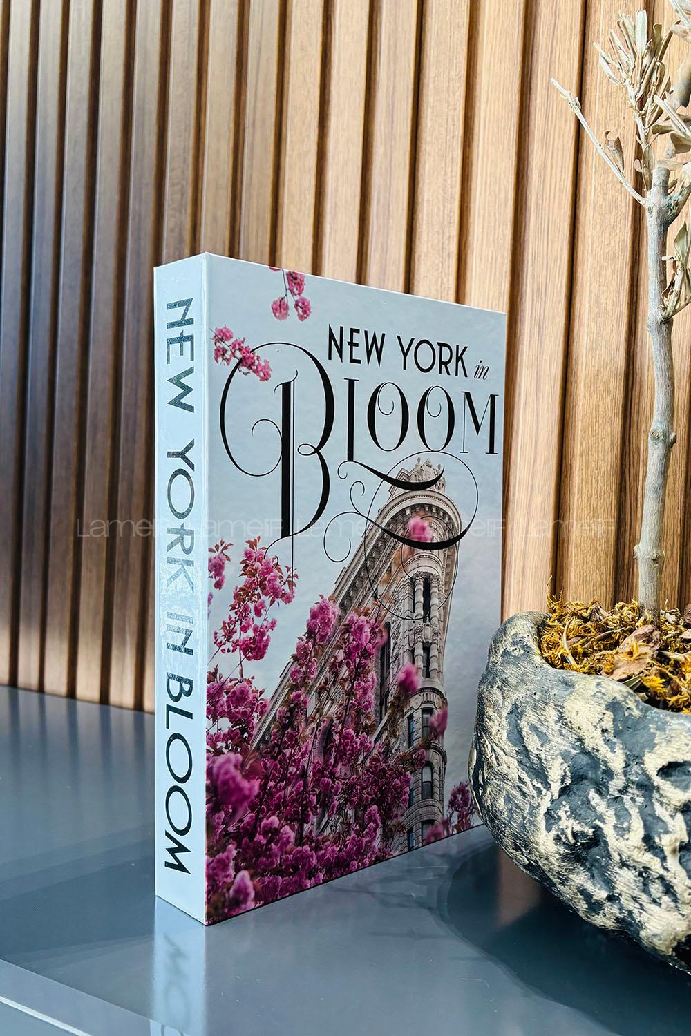 Lamelif New York Bloom Yazılı Dekorafif Kitap Kutusu