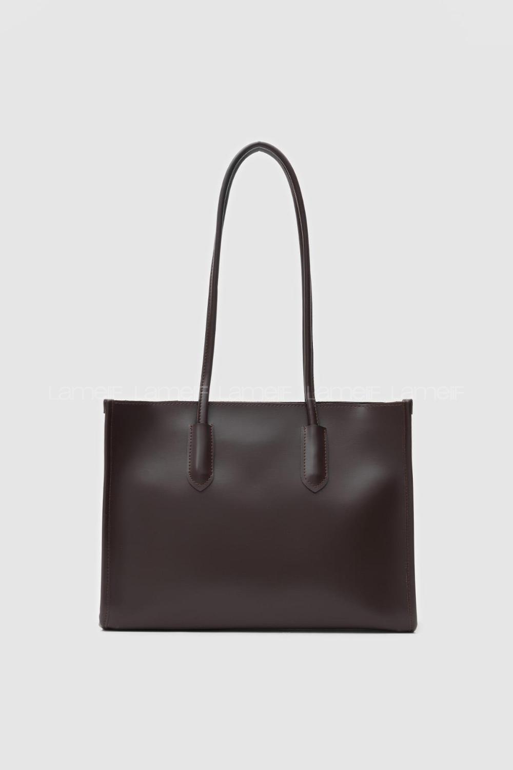 Lamelif Paella Acı Kahve Omuz Çantası 