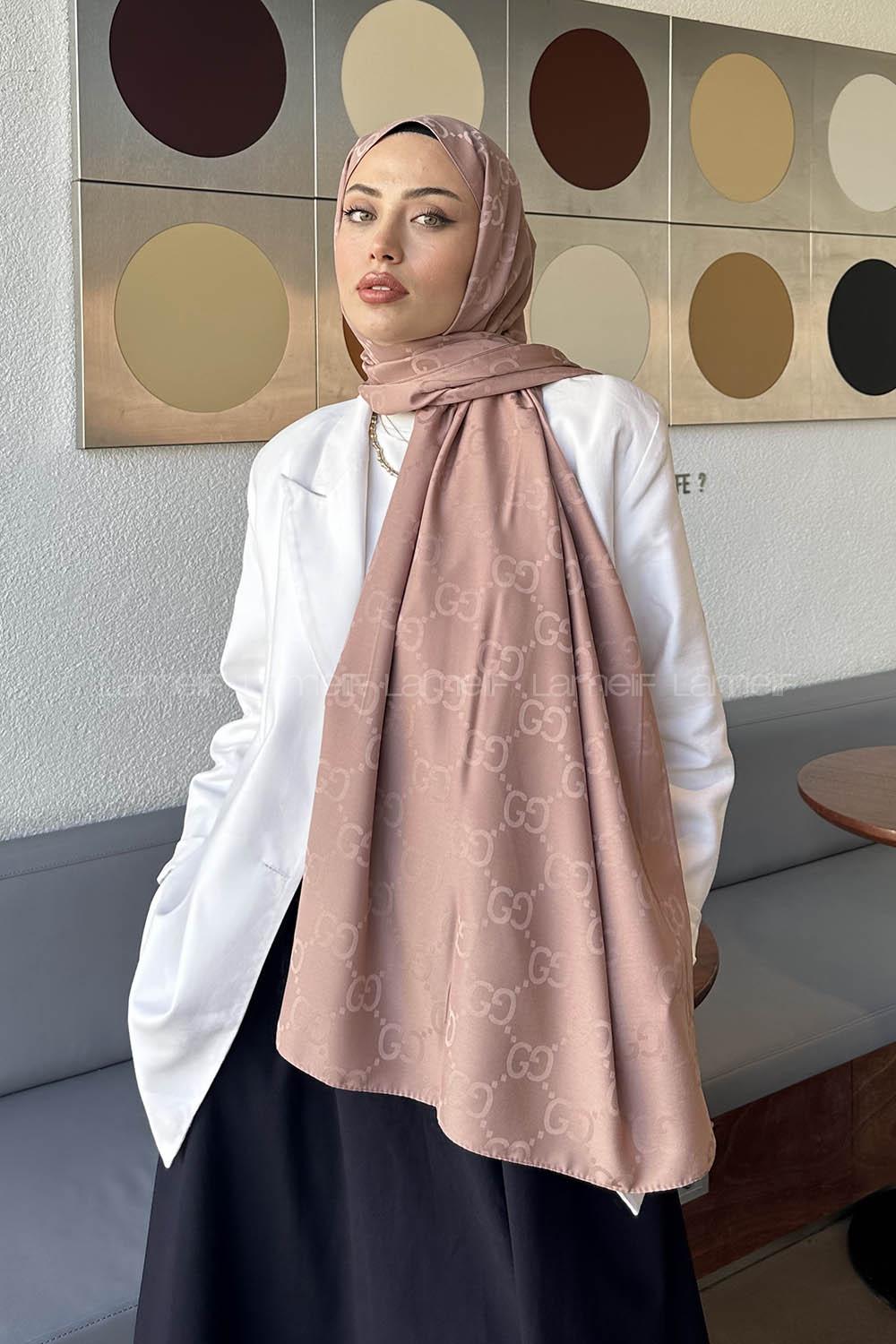 Plaid Brown Cotton Fabric Viscose Fabric Printed Shawl