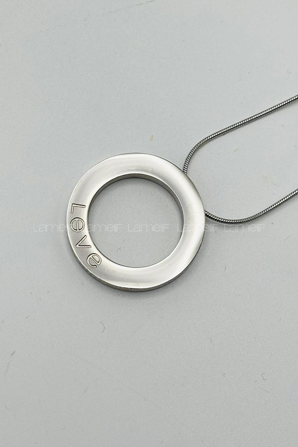 Lamelif 925 Ayar Çelik Cartier Love Kolye Gümüş