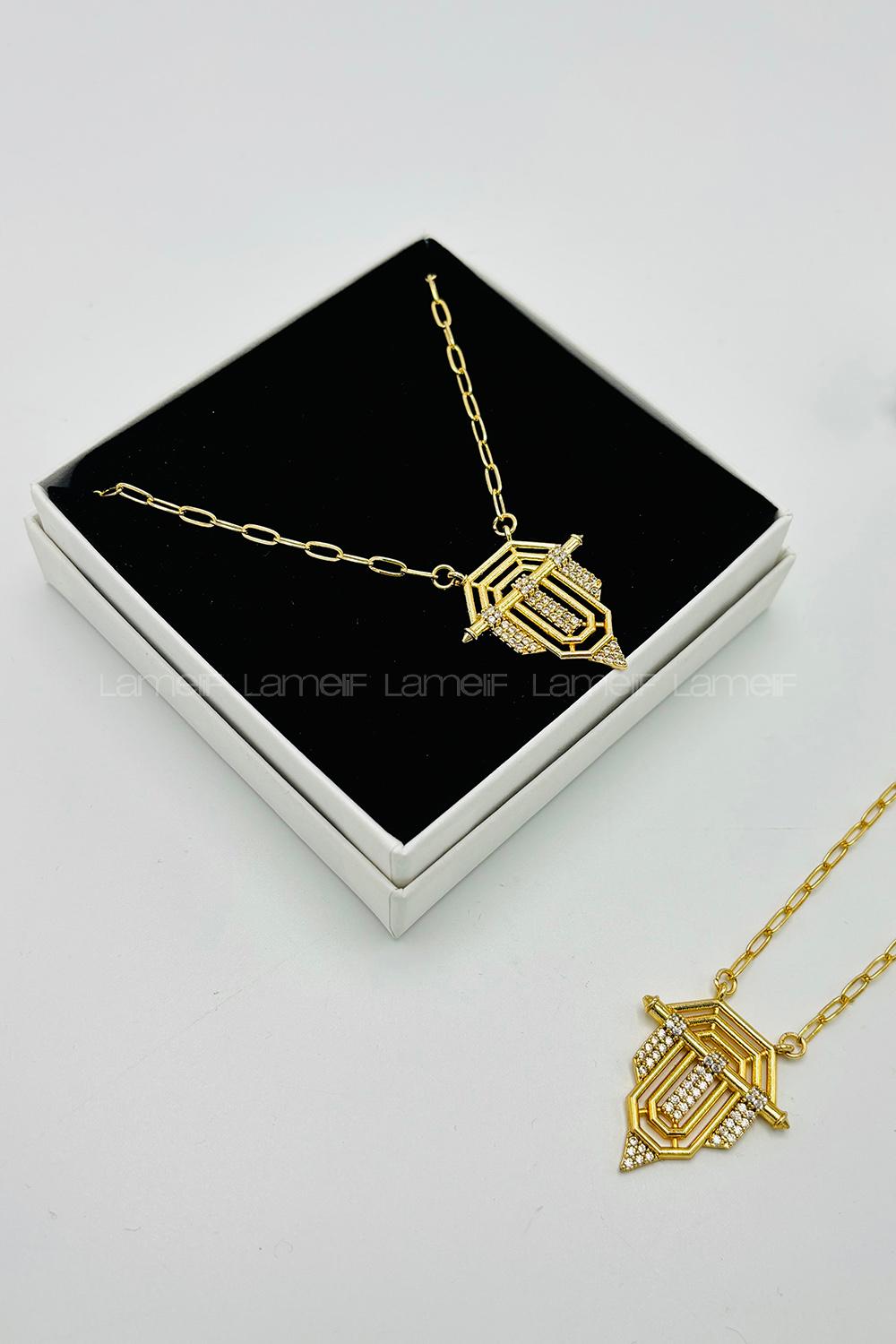 Gold Gold Straight Necklace