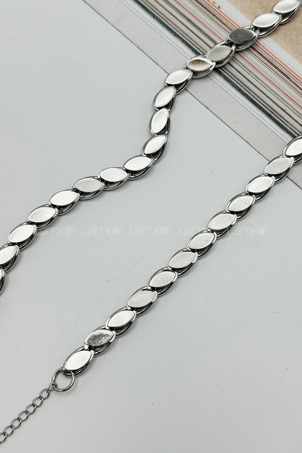 Lamelif Gümüş Tasarım Zincir Bileklik