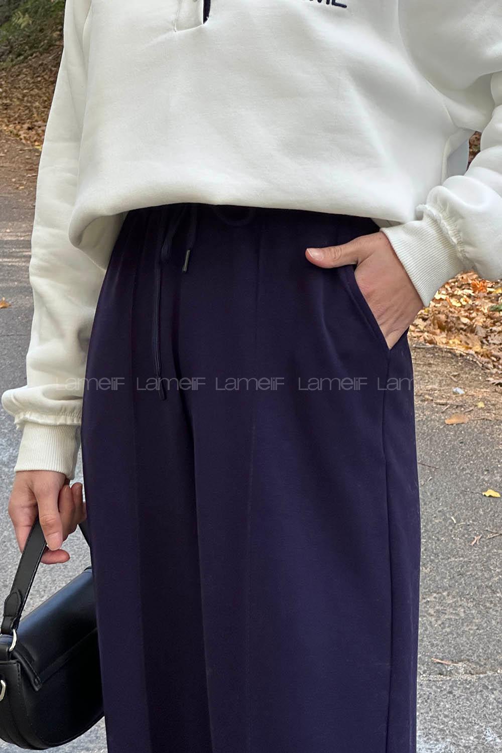 Lamelif Oysho Modal Şalvar Balon Modelli Eşofman Altı Lacviert