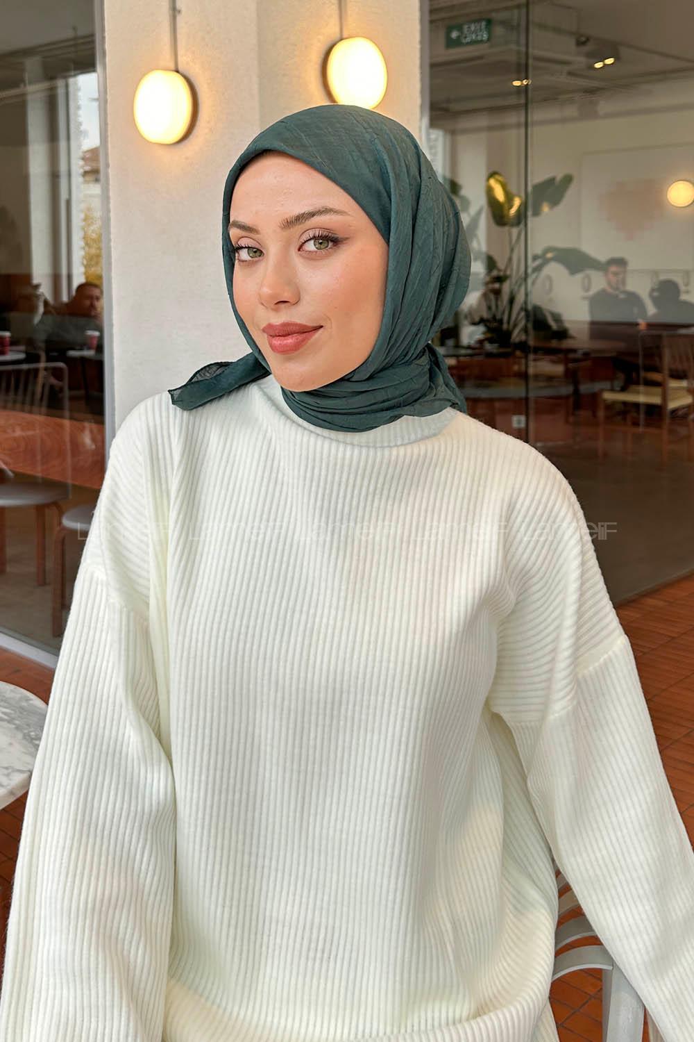 Lamelif Bambu Eşarp Zümrüt yeşili