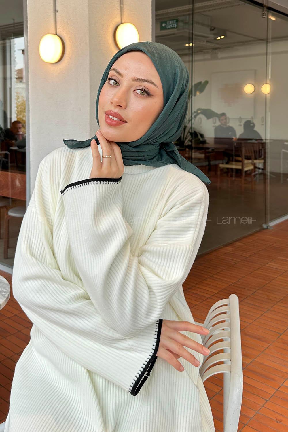 Lamelif Bambu Eşarp Zümrüt yeşili