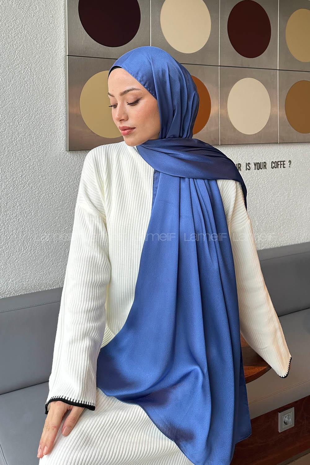 Lamelif Janjan Şal Mavi