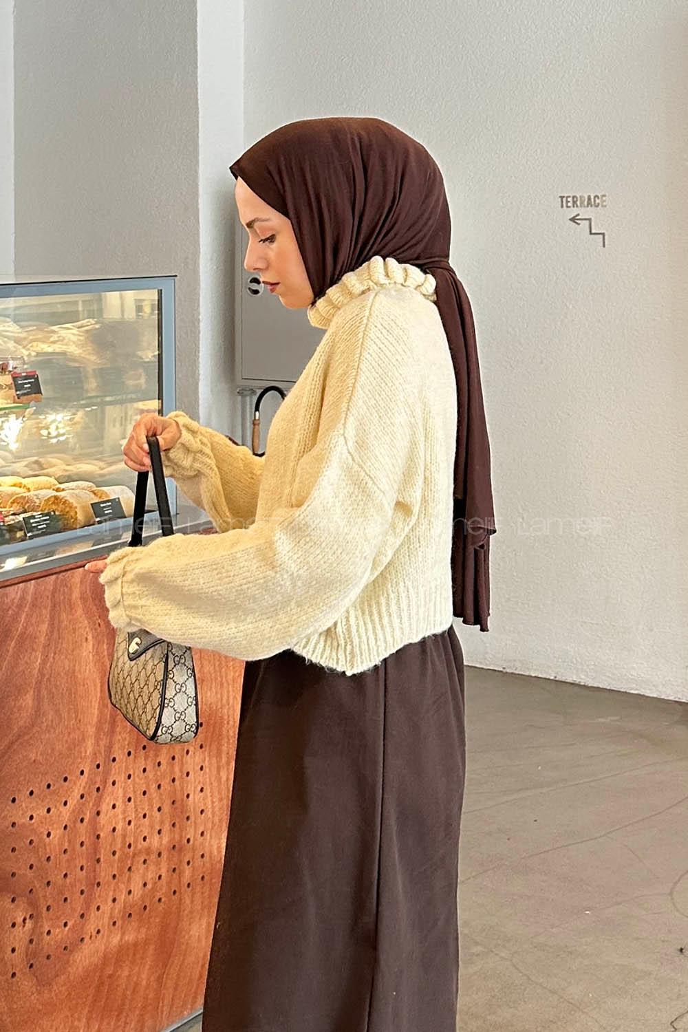 Lamelif Crop Kazak Ekru