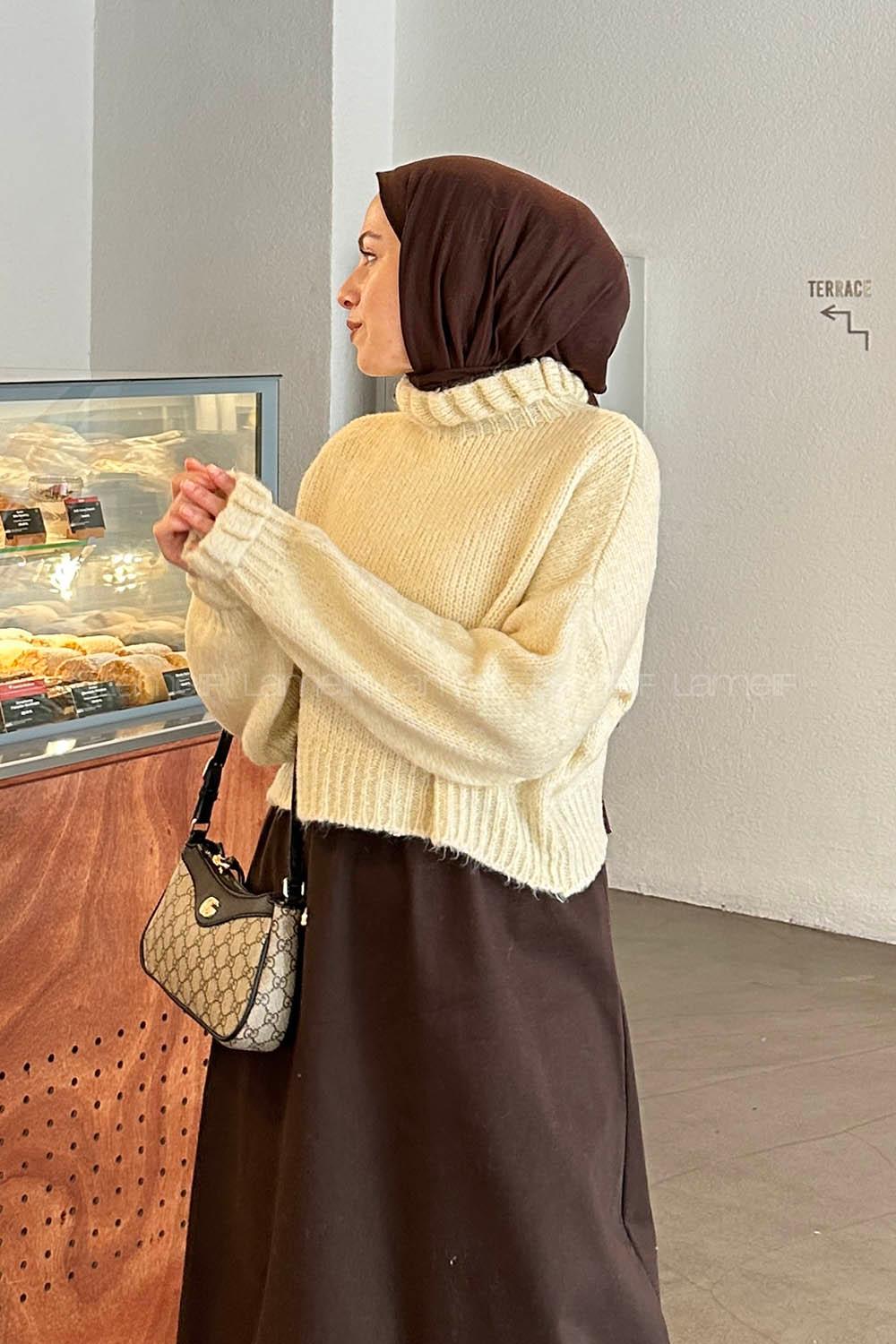 Lamelif Crop Kazak Ekru