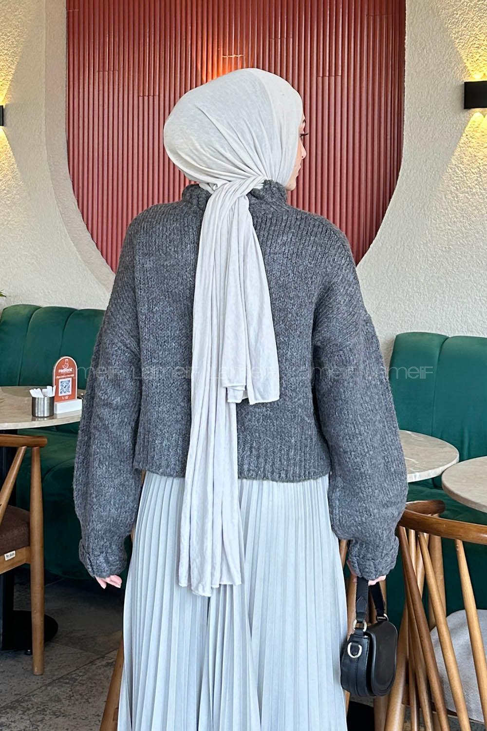 Lamelif Crop Kazak Antrasit